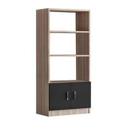 Hanah Home Vo4-Ob Estantería Roble y Negro